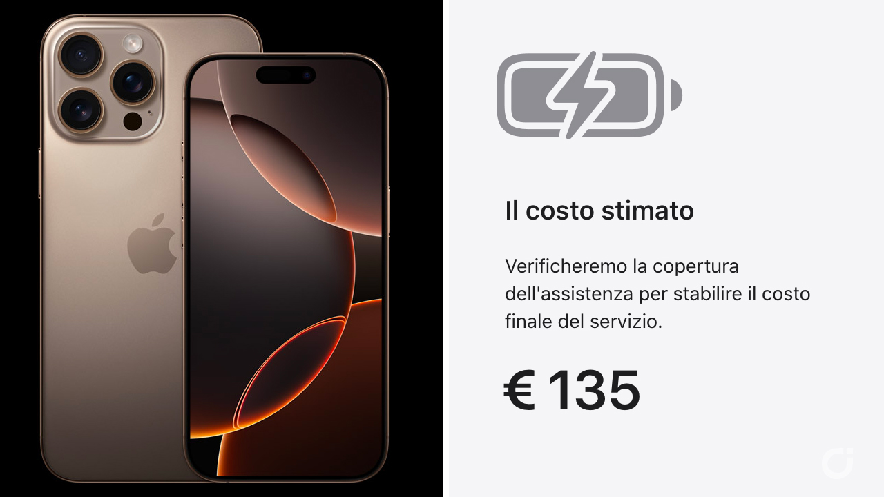 batteria iphone 16 pro costo aumentato