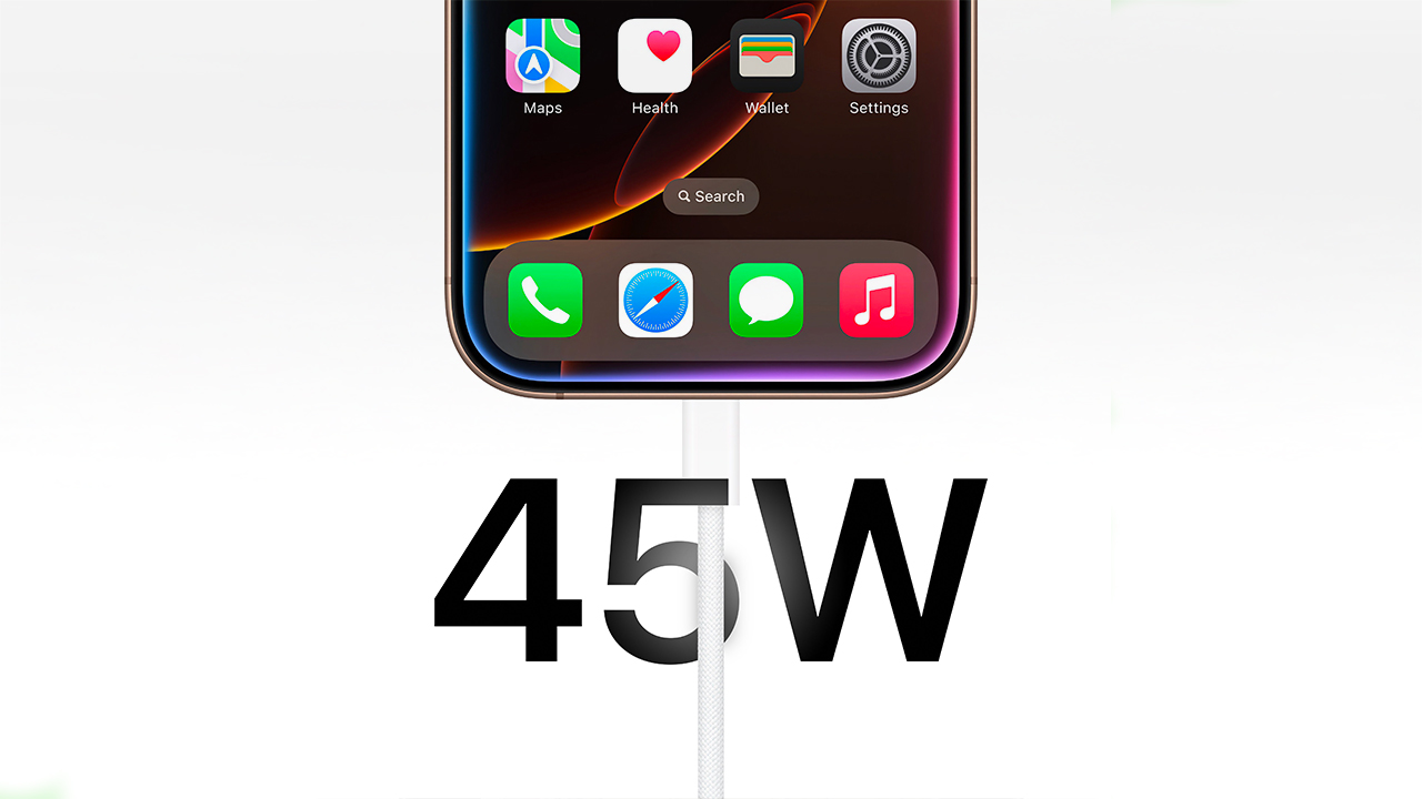 iphone 16 pro ricarrica 45w