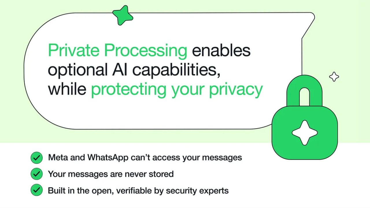 WhatsApp prende esempio da Apple e introduce l’elaborazione privata per l’IA senza sacrificare la privacy