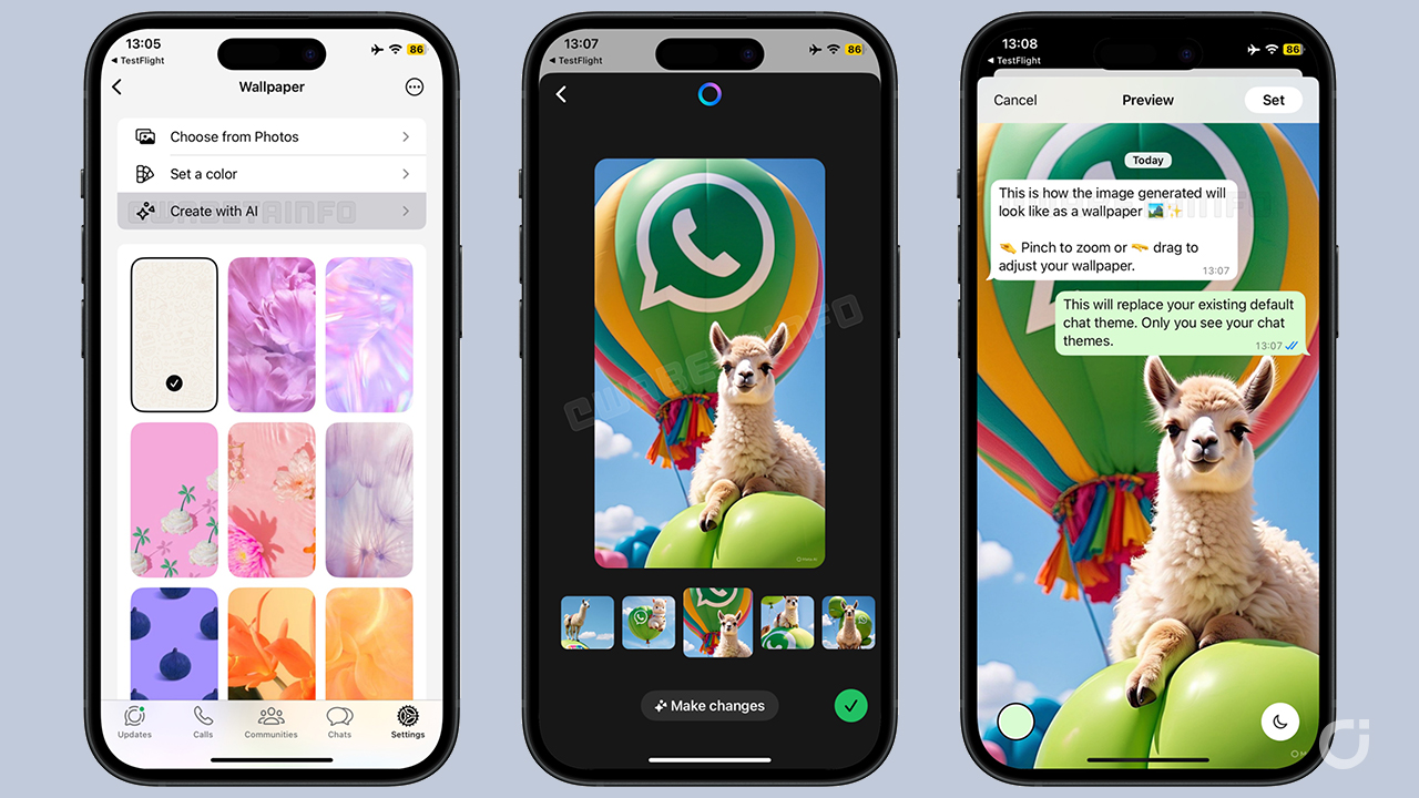 WhatsApp testa gli sfondi personalizzati con l’AI di Meta anche su iOS