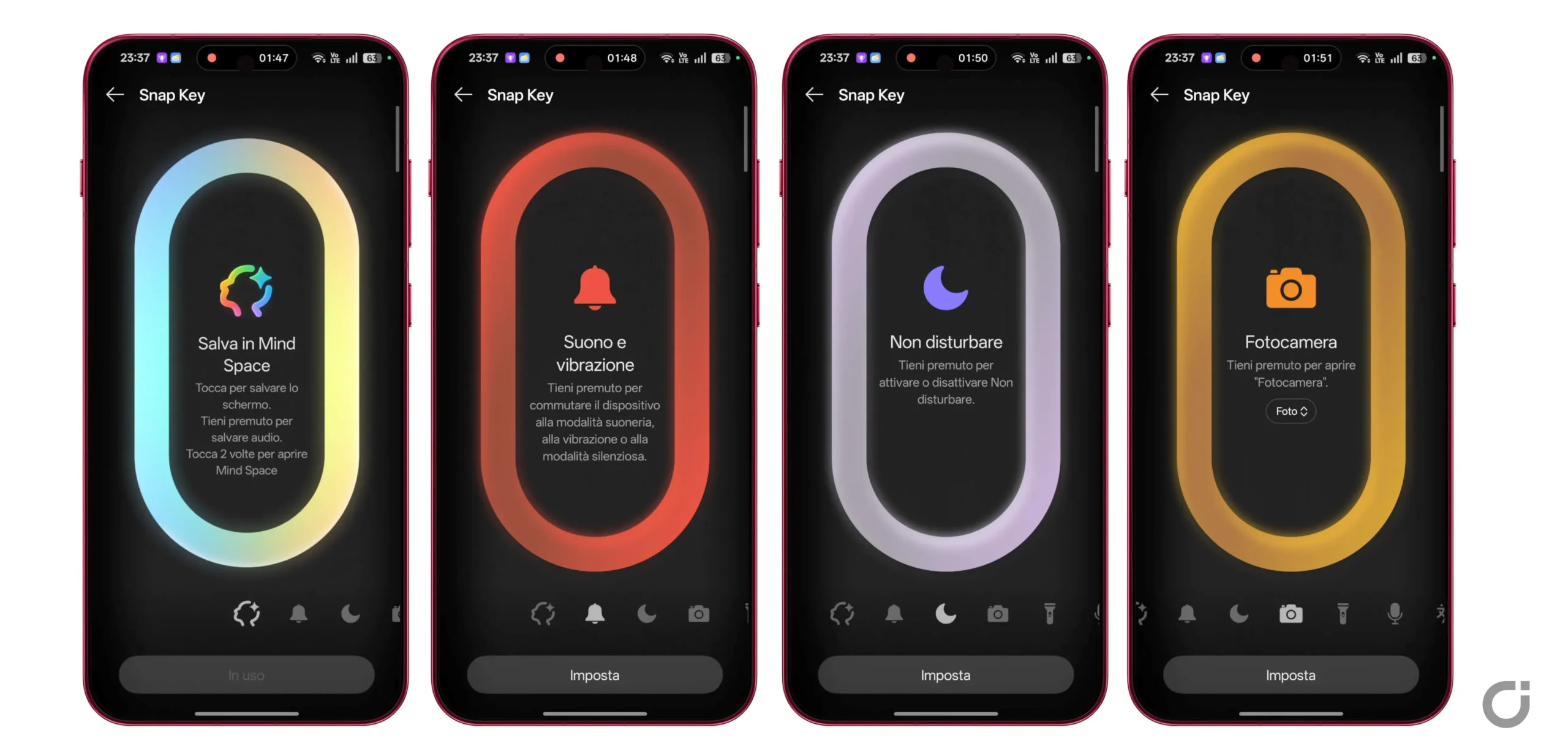 OPPO Find X9 menu snapkey