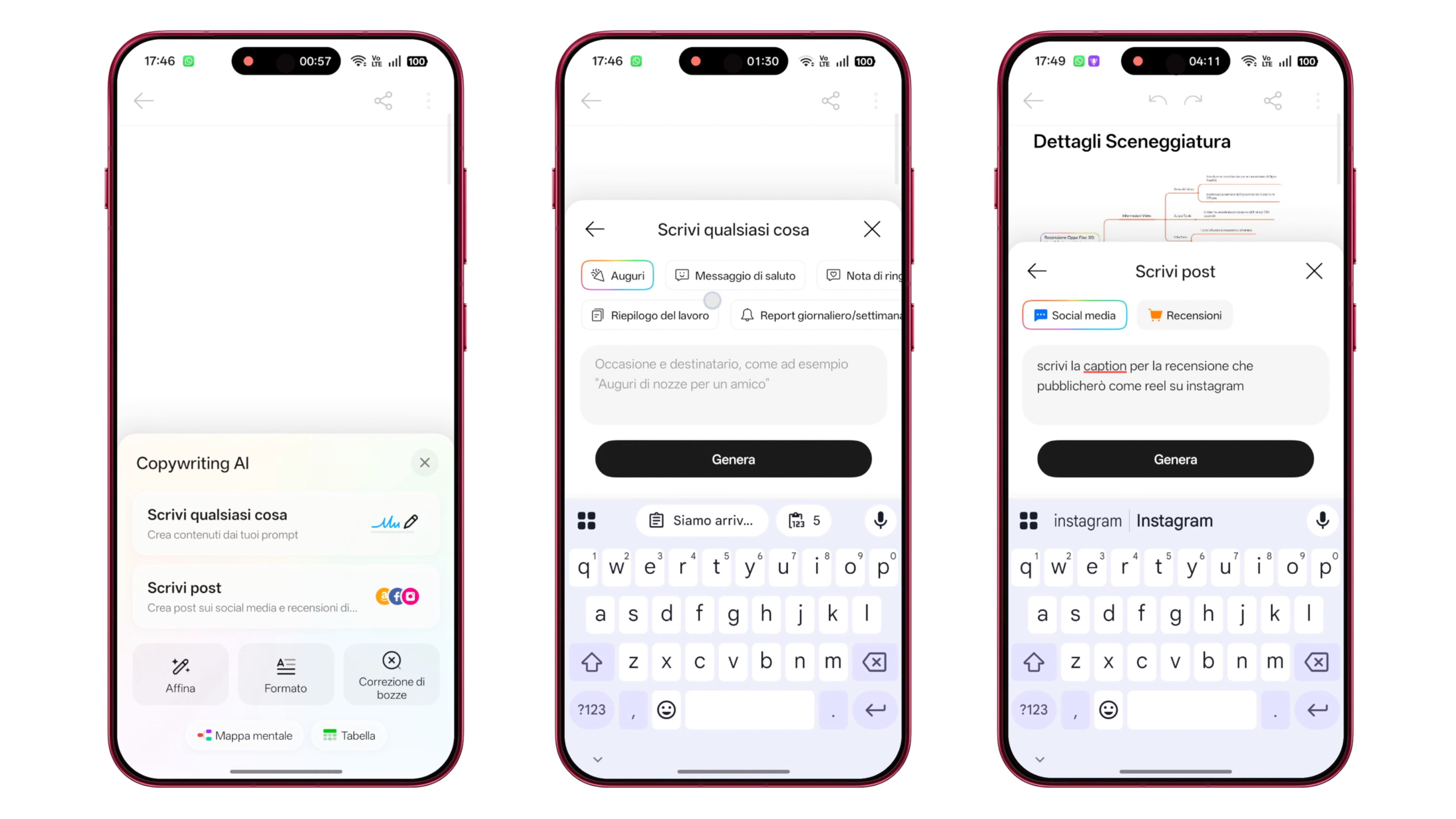 ColorOS strumenti scrittura
