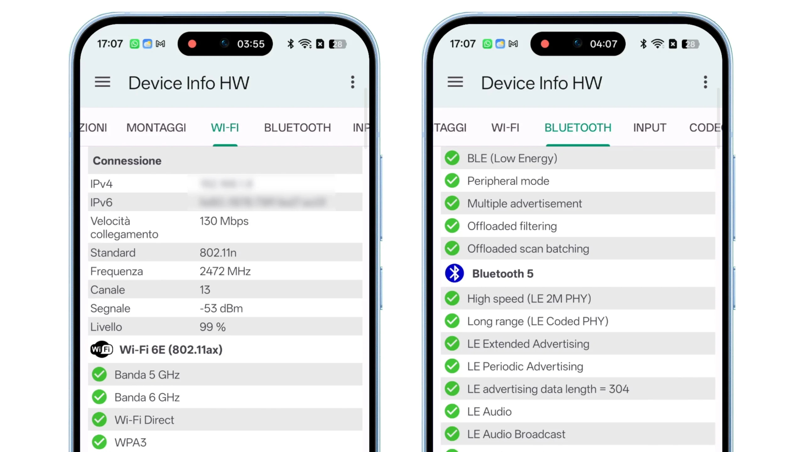 Wi-fi 6 e Bluetooth 5